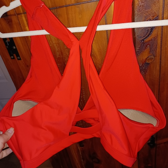 3xl red high cut 2 piece red bathing suit only washed  forever21 - Picture 5 of 7